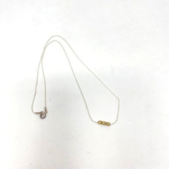 Dogeared Three Wishes Birthday Necklace Silver Chain 3 Gold Foil Balls - Picture 4 of 6